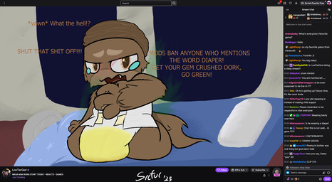 bodily_fluids diaper feces genital_fluids greeting peeing pooping soiled_diaper soiling soiling_diaper text unclean_diaper urine used_diaper using_diaper wet_diaper wetting wetting_diaper srcfur low_tier_god english_text hi_res