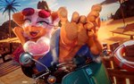 3d_(artwork) 5_toes 699mha anthro bat beach blue_eyes digital_media_(artwork) dirty dirty_feet eyewear feet feet_up female foot_fetish foot_focus fur hi_res mammal rouge_the_bat scooter sega soles solo sonic_the_hedgehog_(series) sunglasses toes white_body white_fur