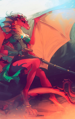accessory anklet anthro belt biped black_sclera breasts claws clothed clothing eyewear female fire furgonomics gem glowing goggles gun horn horn_accessory hornband jewelry long_neck looking_at_viewer necklace non-mammal_breasts orange_eyes ranged_weapon rifle sapphire_(gem) sitting smile sniper_rifle solo studs tail thick_tail weapon wings kardie mythology rashna dragon mythological_creature mythological_scalie scalie 2017 hi_res