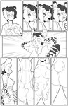 anthro artist_initials biped black_ear_tips black_hair black_markings breast_growth breasts butt butt_expansion candy chocolate clothed clothed_anthro clothed_male clothing countershade_torso countershading dessert dipstick_ears ear_growth ear_markings expansion female food front_view gender_transformation goo_drip goo_transformation growth hair hair_growth hand_on_head leopard_spots looking_down_at_self male markings mtf_transformation multicolored_ears nude nude_anthro nude_female open_mouth puffed_tail rear_view side_view smile solo species_transformation spots standing transformation transformation_sequence year blackshirtboy kae_(agcb) felid lagomorph leporid mammal pantherine rabbit snow_leopard 2014 comic monochrome