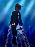 abandonment animal_ears anthro arm_warmers armwear asphyxiation bdsm bdsm_outfit blindfold blue_body blue_fur bondage bound brown_hair bubble chain chained chained_collar clothing collar countershade_tail countershading drowning earplugs exposed_shoulder female fully_bound fur genitals hair handwear heart_symbol legs_tied legwear mask mittens paws pregnant pregnant_female pussy restrained sensory_deprivation shoulderless_clothing solo stockings struggling tail tail_bondage tail_tied underwater water sandentwins smidges_(sandentwins) mammal rodent sciurid tree_squirrel 3:4 hi_res trans_(lore) trans_man_(lore)