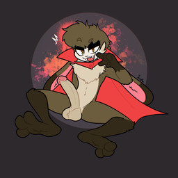 3_toes anthro arm_tuft balls bedroom_eyes big_penis brown_body brown_fur cape cape_only cheek_tuft chest_tuft clothing elbow_tuft erection facial_tuft fangs feet floppy_ears fur genitals gesture grey_background half-closed_eyes hand_gesture huge_penis humanoid_genitalia humanoid_penis inviting looking_at_viewer male mostly_nude narrowed_eyes open_mouth open_smile penis presenting presenting_balls presenting_penis seductive simple_background smile solo spread_legs spreading tan_body tan_fur tan_penis teeth toes tuft v_sign xing1 lagomorph leporid mammal rabbit vampire 1:1 absurd_res hi_res
