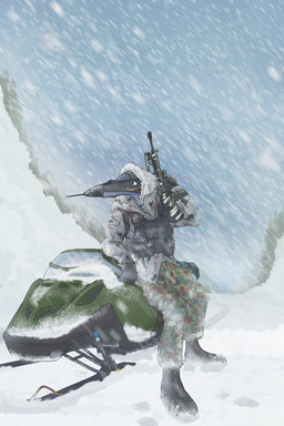 aircraft airplane anthro armor assault_rifle blizzard_(weather) boots bottomwear camo camo_bottomwear camo_clothing camo_print camo_topwear clothing detailed_background famas footwear gloves gun handwear holding_gun holding_object holding_ranged_weapon holding_weapon hood_up hooded_jacket jet looking_offscreen machine male outside pattern_bottomwear pattern_clothing pattern_topwear ranged_weapon rifle shoes snow snowmobile solo topwear trigger_discipline vehicle weapon krowbutt activision call_of_duty call_of_duty:_modern_warfare_2 mig-29 russian_aircraft_corporation_"mig" aeromorph living_aircraft living_machine living_vehicle 2:3 digital_media_(artwork) hi_res