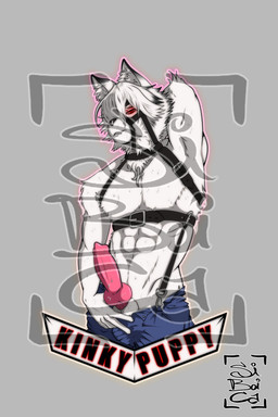 abs anthro electronics erection flashing game_console hair hair_over_eye hand_behind_head harness male male_anthro muscular muscular_anthro muscular_male partially_clothed_anthro partially_clothed_male red_eyes solo sticker siboica skallornaart mihoyo zenless_zone_zero von_lycaon canid canine mammal 2:3 absurd_res cel_shading distracting_watermark hi_res shaded watermark