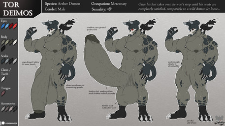 abs animal_genitalia balls barazoku biceps big_balls big_muscles big_pecs big_penis black_body bone claws erection genital_slit genitals grey_body huge_balls huge_pecs huge_penis humanoid_genitalia humanoid_penis hyper hyper_balls hyper_genitalia hyper_penis male muscular muscular_male nude nude_humanoid nude_male pecs penis skull skull_head solo text toe_claws perverteddaemon tordeimos demon humanoid absurd_res digital_media_(artwork) english_text hi_res model_sheet