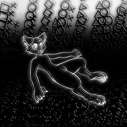 ambiguous_gender anthro female male nude psychedelic reality_shift solo tinbash domestic_cat felid feline felis humanoid mammal absurd_res hi_res monochrome