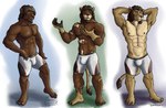 5_fingers 5_toes abs after_transformation anthro black_pawpads brown_body brown_eyes brown_fur brown_hair brown_mane brown_nipples brown_nose claws clothed clothing facial_hair feet finger_claws fingers fur fur_growth goatee growth hair hair_to_fur hands_behind_head human_to_anthro humanoid_feet imminent_transformation long_hair looking_at_hand looking_at_hands looking_at_viewer male mane mid_transformation muscular muscular_anthro muscular_human muscular_male navel nipples open_mouth pawpads pecs plantigrade presenting serratus shocked simple_background smile snout snout_growth solo species_transformation standing tail tail_growth tail_tuft tan_body tan_fur teeth toe_claws toes tongue transformation transformation_sequence tuft underwear underwear_only whiskers sampsonwoof felid human lion mammal pantherine 2015 digital_drawing_(artwork) digital_media_(artwork) shaded signature soft_shading story story_in_description