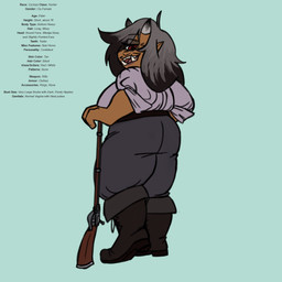 age_difference female gun older_female randomly_generated ranged_weapon rifle simple_background text weapon ravenpen15 cyclops 1:1 english_text hi_res