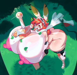 anthro areola armor big_breasts big_butt boots breasts butt cape clothing female footwear gauntlets gloves hair handwear heart_pupils huge_breasts huge_butt huge_thighs hyper hyper_breasts legwear melee_weapon mostly_nude nipples orange_eyes orange_hair pink_areola pink_nipples shoes solo sword tan_body thick_thighs thigh_highs weapon bulumble-bee clare_(themushlord) lagomorph leporid mammal rabbit 2025 digital_media_(artwork) hi_res