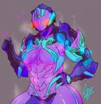 breasts female looking_at_viewer muscular muscular_female muscular_humanoid not_furry solo thick_thighs saggs312_(artist) digital_extremes tencent warframe hildryn_(warframe) alien humanoid tenno