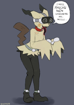anthro anthrofied biped black_tongue dialogue female front_view holding_object nude nude_anthro nude_female open_mouth pokemorph simple_background solo speech_bubble spiral spiral_eyes standing tail text tongue tongue_out vr_headset yellow_body sealer4258 nintendo pokemon mimi_(sealer4258) generation_7_pokemon mimikyu pokemon_(species) 2025 absurd_res digital_drawing_(artwork) digital_media_(artwork) english_text hi_res