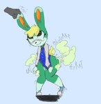 anthro big_butt blush bodily_fluids bottomless butt clothed clothing ear_tug erection erection_under_clothing fart fart_fetish femboy genital_fluids genitals looking_up male male_farting penis precum solo zaleplongummies animal_crossing nintendo sasha_(animal_crossing) lagomorph leporid mammal rabbit hi_res