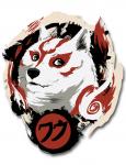 ambiguous_gender anthro black_nose fur fusion grey_eyes humor looking_at_viewer markings parody simple_background solo text white_body white_fur dauntlessds capcom clover_studio dogelore okami_(capcom) amaterasu_(okami) doge canid canine canis deity domestic_dog mammal shiba_inu spitz wolf japanese_text meme translated