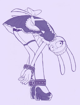 ambiguous_gender ankle_cuffs ankles_tied bdsm bent_over blush bondage bound clothed clothing cuff_(restraint) embarrassed femboy feminization footwear forced hands_tied headgear headwear high_heels hogtied humiliation legwear maid_apron maid_headdress maid_uniform male restraints shoes solo stockings submissive thigh_highs toony uniform wrist_cuffs syrinx-syrette glitch_productions the_amazing_digital_circus jax_(tadc) lagomorph leporid mammal rabbit hi_res