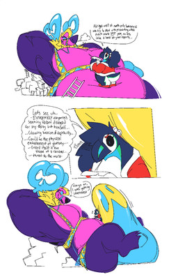 annoyed anthro antlers balls beak belly big_balls big_penis black_body black_feathers black_hair black_snout blonde_mane blue_antlers blue_hooves breath broad_shoulders bulge clothing detailed_bulge duo extreme_size_difference feathers female fur genital_outline genitals hair holidays hooves horn huge_balls huge_penis hyper hyper_balls hyper_genitalia hyper_penis jacket lying macro male male/female mane muscular muscular_arms on_back pecs penis penis_outline purple_body purple_fur reading red_clothing red_jacket red_topwear resting size_difference smile smiling_at_another smug_grin snout speech_bubble standing_on_belly talking_to_another text topwear white_feather wide_hips boot_(artist) christmas boot_(character) carrie_(qweave) avian bird deer mammal new_world_deer penguin reindeer 2024 colored comic english_text hi_res sketch