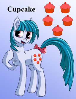 accessory blue_hair bow_(feature) bow_accessory bow_ribbon cutie_mark female fur furgonomics gradient_background green_hair hair inner_ear_fluff open_mouth pink_eyes pre-g4 raised_leg ribbons simple_background solo tail tail_accessory tail_bow tail_ribbon tuft white_body white_fur starbat hasbro mlp_g1 my_little_pony my_little_pony_'n_friends cupcake_(mlp) equid equine horse mammal pony hi_res shaded