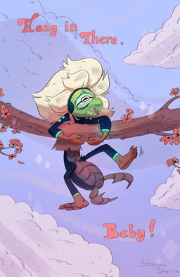 1_eye arthropod_abdomen beak bodily_fluids crying drooling female hair in_tree parody plant saliva solo tears text tree white_hair stasya-sher cartoon_network hang_in_there steven_universe centipeetle alien alien_humanoid animal_humanoid arthropod arthropod_humanoid corrupted_gem gem_(species) humanoid insect insect_humanoid nephrite_(gem_species) absurd_res english_text hi_res