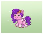 border chibi female feral fur hair headpiece purple_body purple_fur purple_hair size_difference smaller_female solo sparkles sparkling_character white_border wings confetticakez hasbro mlp_g5 my_little_pony mythology pipp_petals_(mlp) equid equine mammal mythological_creature mythological_equine pegasus