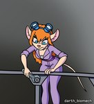 anthro aviator_goggles blonde_hair blue_eyes female hair long_hair one_piece_suit solo tools wrench darth_biomech chip_'n_dale_rescue_rangers disney gadget_hackwrench mammal mouse murid murine rodent animated low_res short_playtime