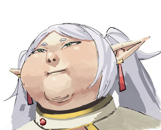 chubby_cheeks clothed clothed_female clothed_humanoid clothing double_chin ear_piercing eyebrows female green_eyes grey_eyebrows grey_hair hair humanoid_pointy_ears light long_hair mouth_closed not_furry obese obese_female obese_humanoid overweight overweight_female overweight_humanoid piercing pigtails pointy_ears simple_background solo tan_body tan_skin topwear white_background white_clothing white_topwear comedii frieren_beyond_journey's_end frieren_looking_up frieren elf humanoid 2025 bust_portrait colored digital_drawing_(artwork) digital_media_(artwork) english_description lighting meme portrait shaded