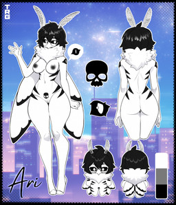 anthro areola biped breasts butt claws feet female fingers front_view genitals hair looking_at_viewer nipples nude nude_anthro nude_female rear_view solo standing toes vulva wings thericegoat arthropod insect lepidopteran moth 2026 digital_drawing_(artwork) digital_media_(artwork) hi_res