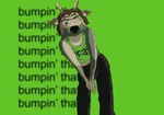 anthro clothing eyewear fur glasses green_body green_eyes green_fur male one_eye_closed shirt solo tan_body tan_fur tank_top topwear wink sagedrawsdeer brat_(charli_xcx) charli_xcx deer mammal hi_res