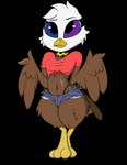 anthro chibi collar male pose solo gorilladash adlerseven accipitrid accipitriform avian bald_eagle bird eagle sea_eagle absurd_res alpha_channel hi_res pinup