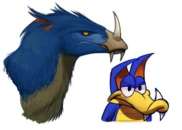 alternate_form alternate_species anthro black_eyes blue_body blue_fur blue_scales ear_piercing ear_tag facial_horn fangs feral feralized fur half-closed_eyes horn inner_ear_fluff macro male multicolored_body multicolored_fur multicolored_scales multiple_forms narrowed_eyes nose_horn orange_eyes orange_inner_ear_fluff piercing pointy_ears realistic realistic_feral scales simple_background solo teeth toony tuft two_tone_body two_tone_fur two_tone_scales ventral_scales white_background white_nose_horn white_sclera yellow_body yellow_fur yellow_scales ranfordgallus kratts'_creatures pbs ttark dinosaur furred_dinosaur furred_scalie prehistoric_species reptile scalie 2025 digital_drawing_(artwork) digital_media_(artwork) multiple_images shaded