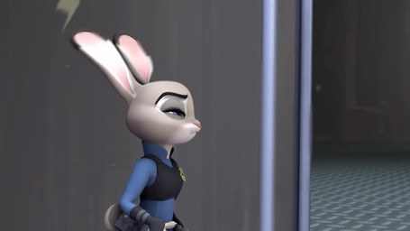 anthro big_butt butt female hand_on_butt hand_on_hip looking_back_at_self mirror parody reflection scut_tail short_tail shy solo tail teasing wide_hips bootyfooty disney zootopia judy_hopps lagomorph leporid mammal rabbit 16:9 3d_(artwork) 3d_animation animated digital_media_(artwork) hi_res short_playtime sound source_filmmaker_(artwork) video widescreen