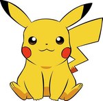 bald feet red_cheeks round_eyes round_nose simple_background sitting spiked_tail spikes spikes_(anatomy) tail white_background yellow_body yellow_feet yellow_paws unknown_artist nintendo pokemon generation_1_pokemon pikachu pokemon_(species) low_res source_request