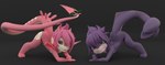 2_horns anthro ass_up blue_body blue_hair blue_skin duo hair horn jack-o'_pose long_tail looking_at_viewer male pink_body pink_hair pink_scales pose scales smile smiling_at_viewer tail young young_anthro hammerstriker001 mythology mako_(rudragon) ru_(rudragon) dragon fish marine mythological_creature mythological_scalie scalie shark 3d_(artwork) absurd_res digital_media_(artwork) hi_res