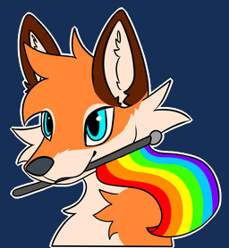 flag flag_(object) holding_object lgbt_pride lgbtqia looking_away sixss canid canine fox mammal alpha_channel colored