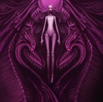 ambiguous_gender doll doll_joints hair long_hair looking_at_viewer nightmare_fuel not_furry nude organic purple_hair science_fiction solo ss_sakura humanoid purple_theme