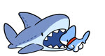 ambiguous_gender bite black_eyes blue_body blue_skin blue_tail body_in_mouth collar curious daww dot_eyes feral fin head_fin mouthless multicolored_body multicolored_skin multicolored_tail plushie quadruped question_mark shark_plush simple_background solo stuck tail tail_fin tail_motion tailwag trapped two_tone_body two_tone_skin two_tone_tail white_background white_body white_skin white_tail vress_(artist) vress_(character) fish marine shark shark_puppy 2017 animated digital_media_(artwork) no_sound pictographics short_playtime webm