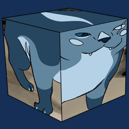 3_fingers black_nose blue_eyes cube facial_scar feral fingers scar simple_background solo sticker teeth transparent_background sekera rain_world videocult slugcat 1:1 alpha_channel meme male_(lore) young_(lore)