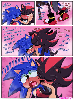 anal anal_penetration anthro begging begging_for_more begging_not_to_stop bite black_body black_fur blue_body blue_fur blush bodily_fluids clothing dialogue drooling duo footwear fur green_eyes male male/male moan orange_eyes penetration quills_(anatomy) red_stripes rough_sex saliva sex sharp_teeth shoes shoulder_bite stripes sweat tan_arms tan_hands tan_mouth tan_torso teeth text ari_dibujitos sega sonic_the_hedgehog_(series) shadow_the_hedgehog sonic_the_hedgehog eulipotyphlan hedgehog mammal absurd_res comic hi_res spanish_text translation_request