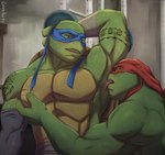 anthro armpit_fetish armpit_lick armpit_play biceps bodily_fluids clothing duo green_body headgear headwear licking male male/male mask muscular muscular_anthro muscular_male open_mouth shell sweat sweatdrop tattoo teeth tongue tongue_out baraturts teenage_mutant_ninja_turtles teenage_mutant_ninja_turtles_(2014) leonardo_(tmnt) raphael_(tmnt) reptile scalie turtle digital_media_(artwork) brother_(lore) brothers_(lore) incest_(lore) sibling_(lore)