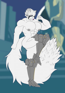 anthro black_body black_fur black_nipples city clock clothing duo ear_piercing ear_ring forced forced_transformation fur genitals goo_transformation grey_body grey_fur hypnotic_eyes latex latex_clothing latex_skinsuit latex_transformation male muscular muscular_anthro muscular_male nipple_piercing nipple_ring nipples penis piercing purple_body purple_fur red_penis ring_piercing skinsuit solo tight_clothing transformation watch white_body white_fur white_latex yellow_body yellow_fur indigodigitalos mihoyo zenless_zone_zero von_lycaon canid canine canis mammal thiren wolf comic hi_res