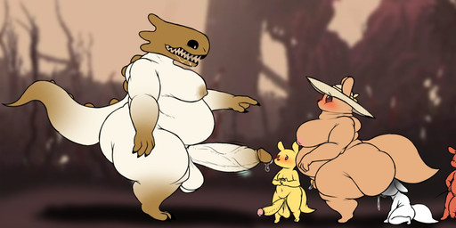 anal anthro balls big_balls big_butt big_penis black_claws black_nose black_sclera black_teeth blush bodily_fluids brown_body brown_nipples brown_scales brown_tail butt claws clothing drooling erection eye_contact eye_scar eyes_closed facial_scar flaccid foreskin fur genital_fluids genitals gesture grey_eyes group hand_gesture hand_on_hip hands_on_hips hat headgear headwear huge_balls huge_butt huge_penis humanoid_genitalia humanoid_penis kneeling long_foreskin looking_at_another male male/male male_rimmed male_rimming male_rimming_male melee_weapon micropenis moobs multicolored_body multicolored_scales navel nipples nude obese obese_anthro obese_male on_ground oral orange_body orange_ears orange_fur orange_tail overweight overweight_anthro overweight_male penis penis_size_difference pink_nipples pointing pointing_at_another polearm precum predator/prey red_body red_ears red_fur red_tail retracted_foreskin rimming rimming_male saliva saliva_string scales scar sex sharp_teeth size_difference small_balls small_penis spear standing sun_hat tail teeth thick_thighs two_tone_body two_tone_scales two_tone_tail unretracted_foreskin vein veiny_penis weapon weapon_on_shoulder white_body white_ears white_eyes white_fur white_scales white_tail yellow_body yellow_ears yellow_fur yellow_tail axoarts rain_world videocult gourmand_(rain_world) hunter_(rain_world) monk_(rain_world) survivor_(rain_world) caramel_lizard_(rain_world) lizard_(rain_world) slugcat 2023 digital_media_(artwork) hi_res