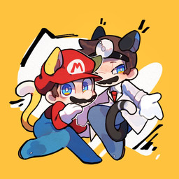 3_ears 4_fingers accessory bent_arm bent_leg black_ears black_facial_hair black_mustache black_tail blue_bottomwear blue_clothing blue_eyes blue_lips blue_overalls blue_pants bottomwear brown_eyebrows brown_hair clothed clothed_humanoid clothed_male clothing coat dipstick_tail doctor duo eyebrows facial_hair fingers fully_clothed fully_clothed_humanoid fully_clothed_male gloves hair handwear hat head_mirror headgear headwear humanoidized lidded_eyes light lips long_tail looking_at_viewer male markings medical_instrument mustache necktie overalls pants pupils red_clothing red_hat red_headwear red_necktie red_shirt red_topwear scientific_instrument shirt simple_background tail tail_markings tan_body tan_skin topwear two_tone_tail white_clothing white_coat white_gloves white_handwear white_pupils white_tail_tip white_topwear yellow_background yellow_tail renballball dr._mario_(series) mario_bros nintendo dr._mario_(character) mario animal_humanoid cat_humanoid felid felid_humanoid feline feline_humanoid humanoid mammal mammal_humanoid tailed_humanoid 1:1 2024 colored digital_drawing_(artwork) digital_media_(artwork) lighting shaded