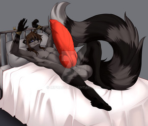 animal_genitalia animal_penis anthro arms_tied balls bed big_balls big_penis big_tail bound canine_genitalia canine_penis furniture genitals huge_balls huge_penis hyper hyper_balls hyper_genitalia hyper_penis male nude nude_anthro nude_male pawpads paws penis solo tail miphassl flurpy-coon_(flurpy) mammal procyonid raccoon hi_res