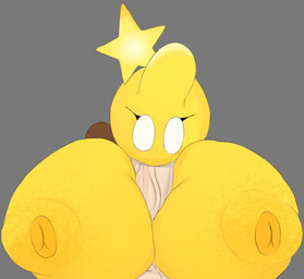 areola big_breasts breast_play breasts bulge fellatio female genitals huge_breasts hyper hyper_breasts male male/female nipples not_furry oral penile penis sex solo titfuck yellow_areola yellow_body yellow_nipples senior_garabato mario_and_luigi_(series) mario_bros nintendo starlow star_sprite waddling_head 2023 hi_res