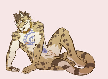 animal_genitalia anthro athletic athletic_male balls blue_body blue_fur bored brown_body brown_ears brown_eyebrows brown_eyes brown_fur brown_hair brown_nose brown_spots brown_stripes collar collar_only countershade_arms countershade_face countershade_feet countershade_torso countershading dipstick_tail eyebrows feet fur genitals hair inner_ear_fluff leaning leaning_sideways looking_at_viewer male markings navel nipples nude nude_male pink_nipples sheath short_hair simple_background sitting sitting_on_ground snake_tattoo solo spots stripes tail tail_markings tan_body tan_fur tuft white_background white_body white_fur white_inner_ear_fluff theslutyfox nekojishi studio_klondike likulau clouded_leopard felid mammal pantherine 2022 absurd_res full-length_portrait hi_res portrait