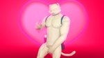 anthro covering covering_crotch gun_holster hand_on_hip heart_symbol male muscular muscular_anthro muscular_male nude smile solo sky_chaser epic_games fortnite meowscles meowscles_(ghost) domestic_cat felid feline felis mammal 16:9 3d_(artwork) digital_media_(artwork) hi_res source_filmmaker_(artwork) widescreen