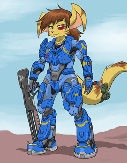 amber_eyes anthro armor biped body_armor day detailed_background digitigrade explosives female furgonomics grenade gun outside ranged_weapon shotgun sky solo standing weapon ricedawg slightly_damned rhea_snaketail jakkai full-length_portrait hi_res portrait