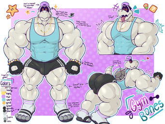 4_toes anthro backwards_baseball_cap backwards_hat ball_bulge baseball_cap biceps big_butt big_muscles black_bottomwear black_clothing black_footwear black_gloves black_handwear black_sandals black_shorts blue_clothing blue_shirt blue_tank_top blue_topwear bottomwear bracelet butt clothing deltoids dotted_background feet fingerless_gloves fist footwear front_view gloves gold_(metal) gold_jewelry gold_necklace handwear hat headgear headwear heart_symbol jewelry looking_back male muscular muscular_anthro muscular_arms muscular_legs necklace pattern_background pecs sandals shell shirt shoes shorts simple_background small_tail smile socks socks_with_sandals solo spiked_bracelet spikes tail tank_top text thick_calves toes tongue tongue_out topwear triceps white_body white_clothing white_footwear white_socks darkpolari mario_bros nintendo dry_bones 2025 4:3 english_description english_text hi_res model_sheet