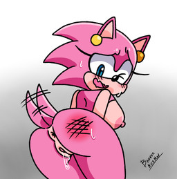 anthro anus areola blue_eyes blush bodily_fluids breasts butt butt_slap ear_piercing ear_ring embarrassed eyelashes female fur genital_fluids genitals nipples nude nude_female one_eye_closed piercing pink_areola pink_body pink_fur pink_nipples ring_piercing side_boob slap slap_mark smile solo sweat tail tail_motion tailwag vaginal_fluids vulva bannerniceman idw_publishing sega sonic_the_hedgehog_(comics) sonic_the_hedgehog_(idw) sonic_the_hedgehog_(series) hedgehog_mother_(sonic_idw) eulipotyphlan hedgehog mammal colored digital_drawing_(artwork) digital_media_(artwork) hi_res