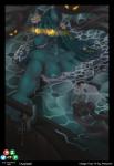 breasts female female_focus glowing glowing_eyes group nipples nude solo_focus water azaleesh celtic_mythology european_mythology mythology uisge_fuar kelpie mythological_creature mythological_equine hi_res