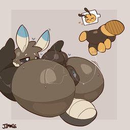 after_fingering anal_fluids antennae_(anatomy) anthro anthrofied anus anus_focus arthropod_abdomen balls bent_legs big_anus big_balls big_butt black_sclera blush bodily_fluids border bottom_heavy brown_anus brown_balls brown_body brown_clothing brown_fur brown_hair brown_legwear brown_perineum brown_skin brown_stockings butt butt_focus clothing curvy_figure disembodied_hand dripping duo femboy frown fur genital_raphe genitals glistening glistening_anus glistening_balls glistening_body glistening_butt glistening_genitalia glistening_skin glistening_thighs gloves_(marking) grey_background grey_border hair hand_on_chest head_tuft heart_symbol huge_anus huge_butt huge_thighs humanoid_genitalia iconography leaking_anus legs_back legwear legwear_only looking_back male markings mostly_nude multicolored_body multicolored_fur musk narrowed_eyes nude offscreen_character open_mouth open_smile outline perineum presenting presenting_anus presenting_hindquarters puffy_anus pupils raphe_(anatomy) rear_view scrotal_raphe shortstack shortstack_male simple_background sitting smile solo_focus spread_legs spreading stockings stockings_only sweat sweatdrop sweaty_body sweaty_butt tail tan_body tan_fur text thick_thighs tuft white_background white_eyes white_outline wide_hips y_anus yellow_body jimmiezangoo latte_(jimmiezangoo) mint_(jimmiezangoo) arthropod bee honey_bee hymenopteran insect lepidopteran moth 1:1 2025 artist_name colored digital_drawing_(artwork) digital_media_(artwork) english_text hi_res shaded signature