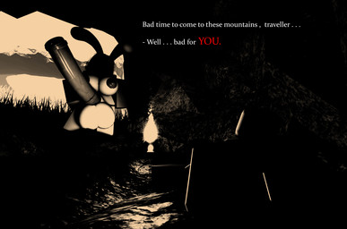 ambiguous_gender animal_genitalia balls big_balls big_penis camera_filter campfire cave cliff equine_genitalia erection faceless_ambiguous faceless_character filter genitals gynomorph huge_balls huge_penis hyper hyper_balls hyper_genitalia hyper_penis intersex mountain nipples penis scary size_difference text hown_brash roblox anon ardorust_(hown_brash) demon lagomorph leporid mammal rabbit robloxian 3d_(artwork) digital_media_(artwork) english_text hi_res restricted_palette tagme